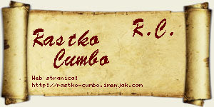 Rastko Cumbo vizit kartica